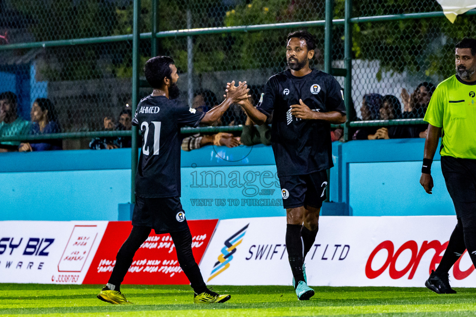 Much Black vs Raiymandhoo FC in Day 3 of Laamehi Dhiggaru Ekuveri Futsal Challenge 2024 was held on Sunday, 28th July 2024, at Dhiggaru Futsal Ground, Dhiggaru, Maldives Photos: Nausham Waheed / images.mv