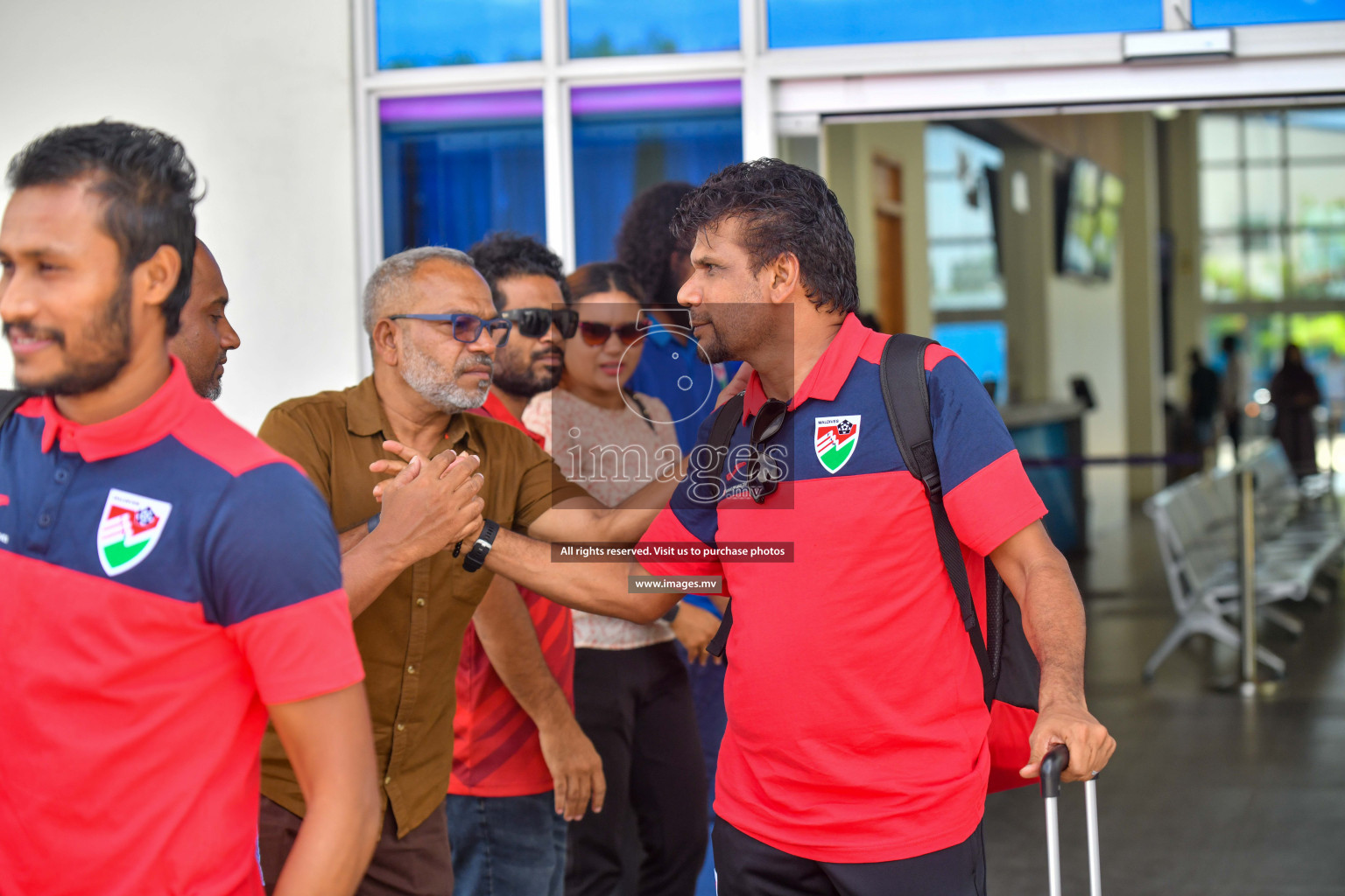 The Senior Men's National Team depart to Japan Training Camp from Maafannu Bus Terminal, Male', Maldives on 5th June 2023 Photos: Nausham Waheed/ Images.mv