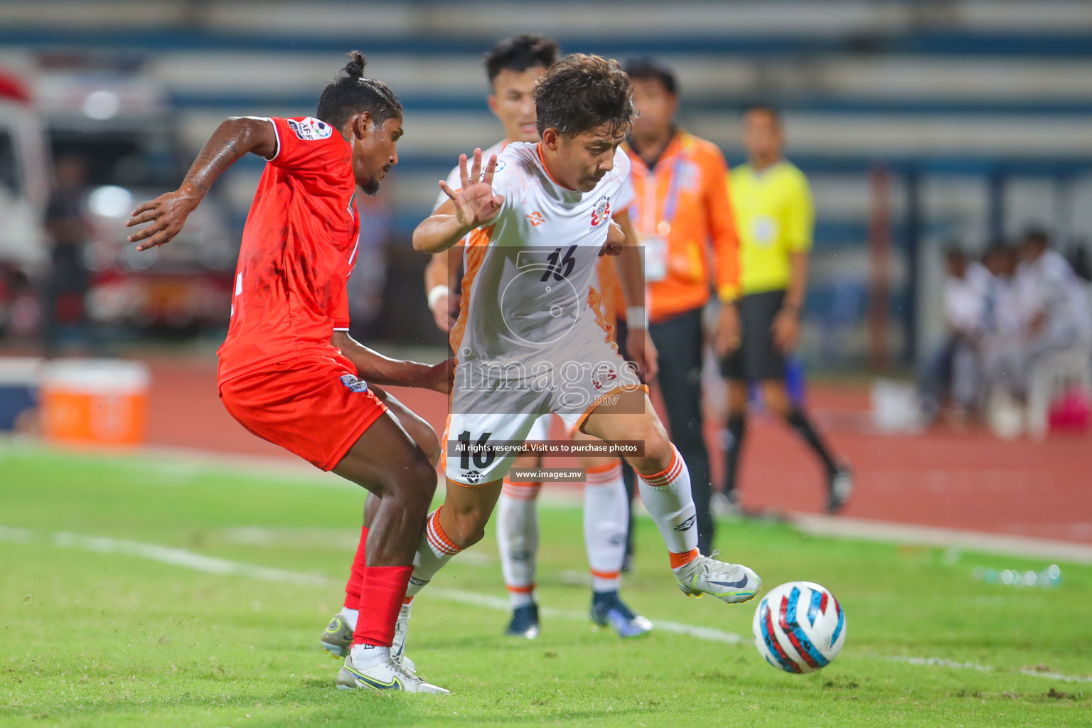 Bhutan vs Bangladesh in SAFF Championship 2023 held in Sree Kanteerava Stadium, Bengaluru, India, on Wednesday, 28th June 2023. Photos: Hassan Simah / images.mv