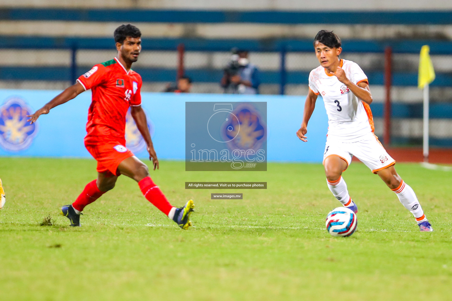 Bhutan vs Bangladesh in SAFF Championship 2023 held in Sree Kanteerava Stadium, Bengaluru, India, on Wednesday, 28th June 2023. Photos: Nausham Waheed, Hassan Simah / images.mv