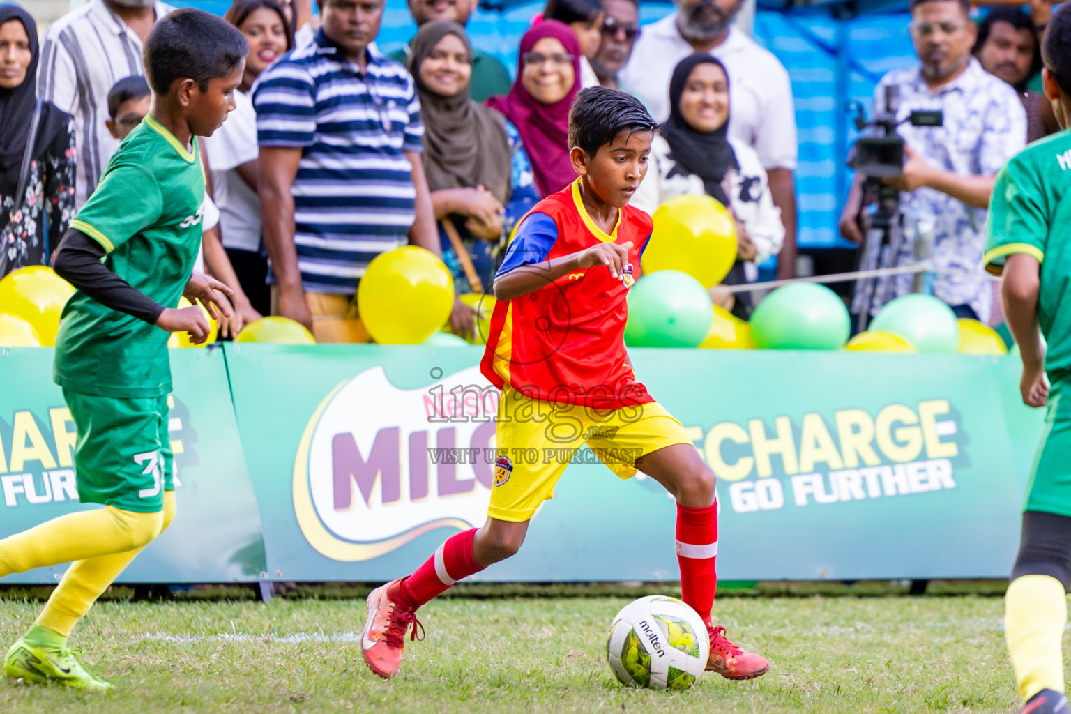 Day 3 of MILO Academy Championship 2025 (U-12) was held at Henveiru Stadium in Male', Maldives on Saturday, 3rd May 2025. Photos: Nausham Waheed / images.mv