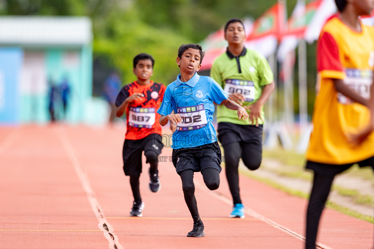 Day 3 of MWSC Interschool Athletics Championships 2024 held in Hulhumale Running Track, Hulhumale, Maldives on Monday, 11th November 2024. 
Photos by: Hassan Simah / Images.mv