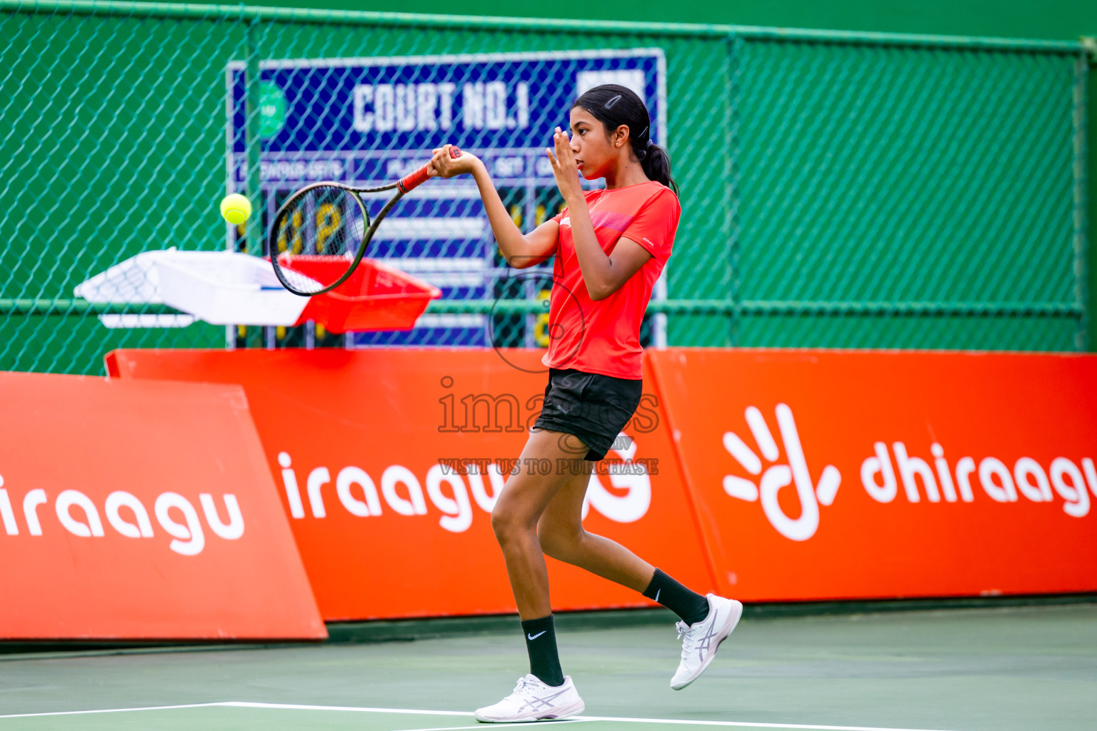 Day 5 of ATF Maldives Junior Open Tennis was held in Male' Tennis Court, Male', Maldives on Monday, 16th December 2024. Photos: Nausham Waheed/ images.mv