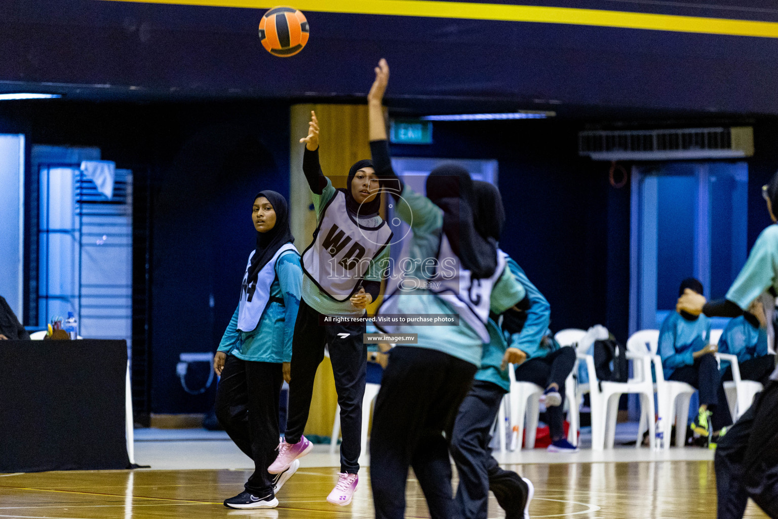 Day 9 of 24th Interschool Netball Tournament 2023 was held in Social Center, Male', Maldives on 4th November 2023. Photos: Hassan Simah / images.mv