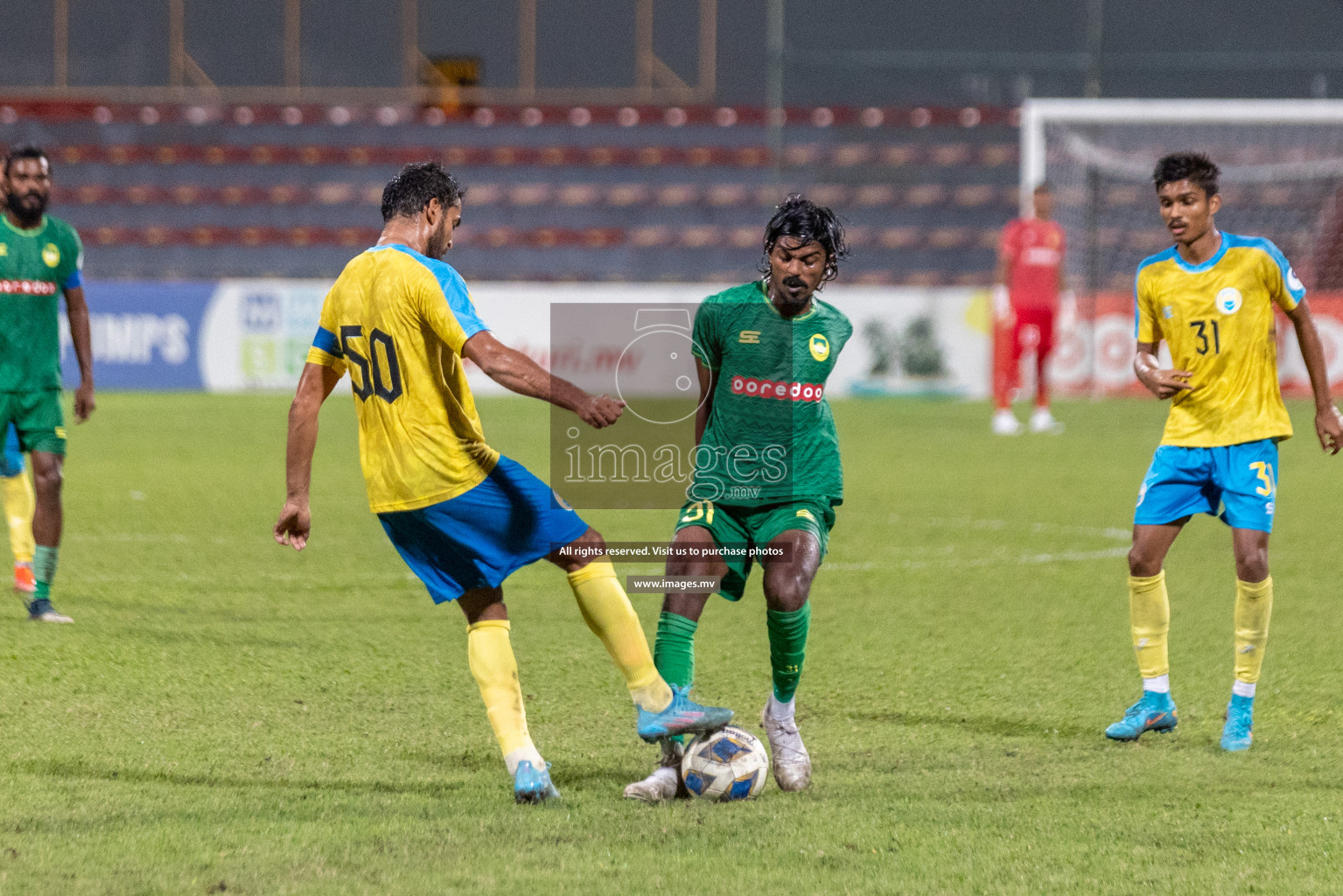 Club Valencia vs Maziya SRC in Ooredoo Dhivehi Premier League 2021/22 on 06 July 2022, held in National Football Stadium, Male', Maldives