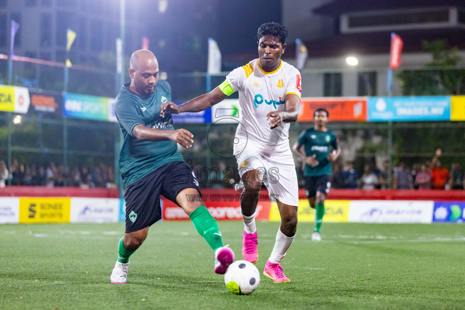 M Maduvvari vs M Raiymandhoo in Day 22 of Golden Futsal Challenge 2024 was held on Monday , 5th February 2024 in Hulhumale', Maldives Photos: Nausham Waheed / images.mv