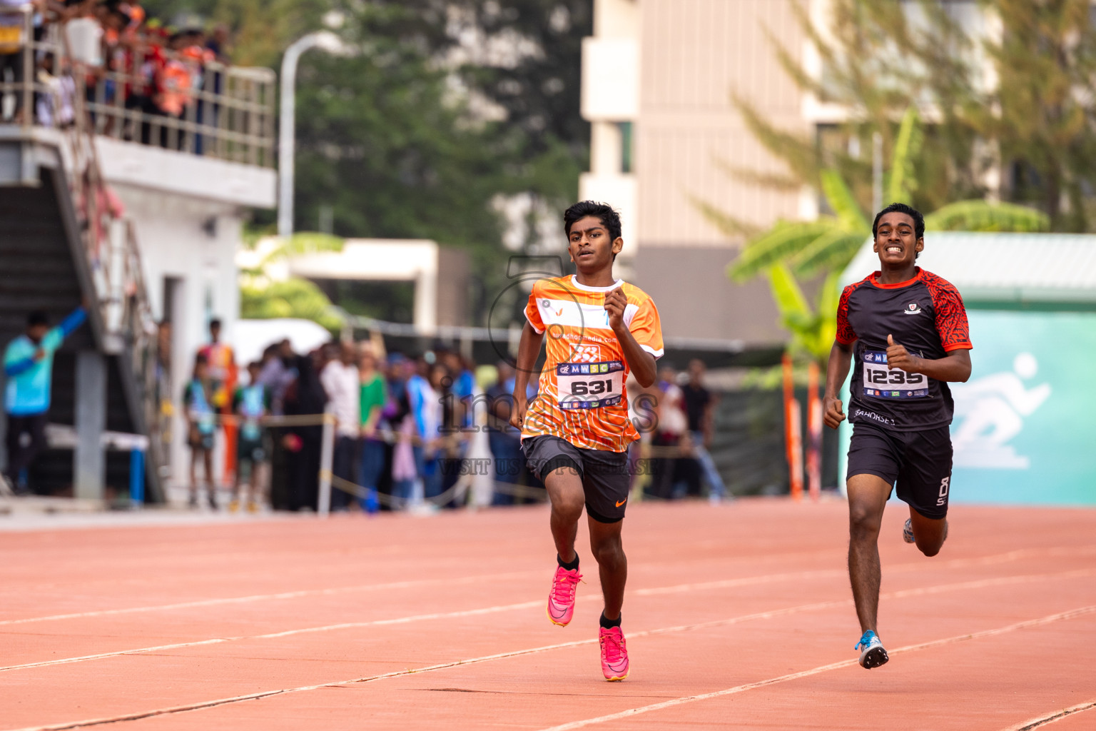 Day 6 of MWSC Interschool Athletics Championships 2024 held in Hulhumale Running Track, Hulhumale, Maldives on Thursday, 14th November 2024. Photos by: Ismail Thoriq / Images.mv