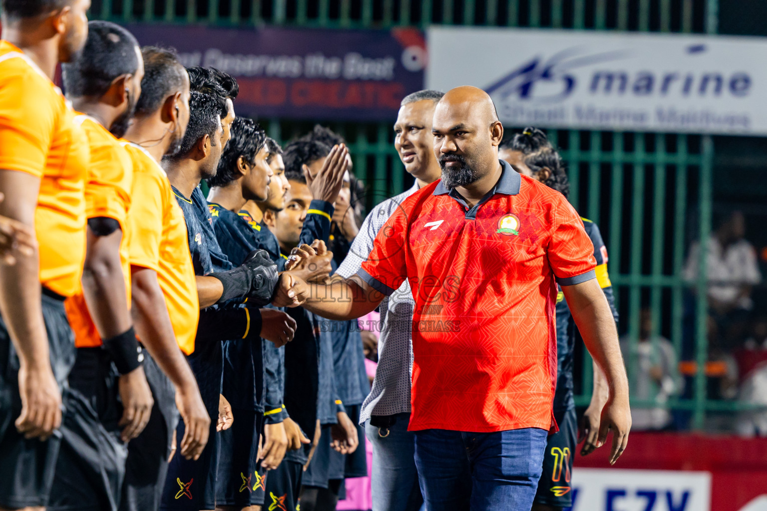 B Thulhaadhoo vs B Fehendhoo in Day 18 of Golden Futsal Challenge 2025 was held on Wednesday, 22nd January 2025, in Hulhumale', Maldives. Photos: Nausham Waheed / images.mv