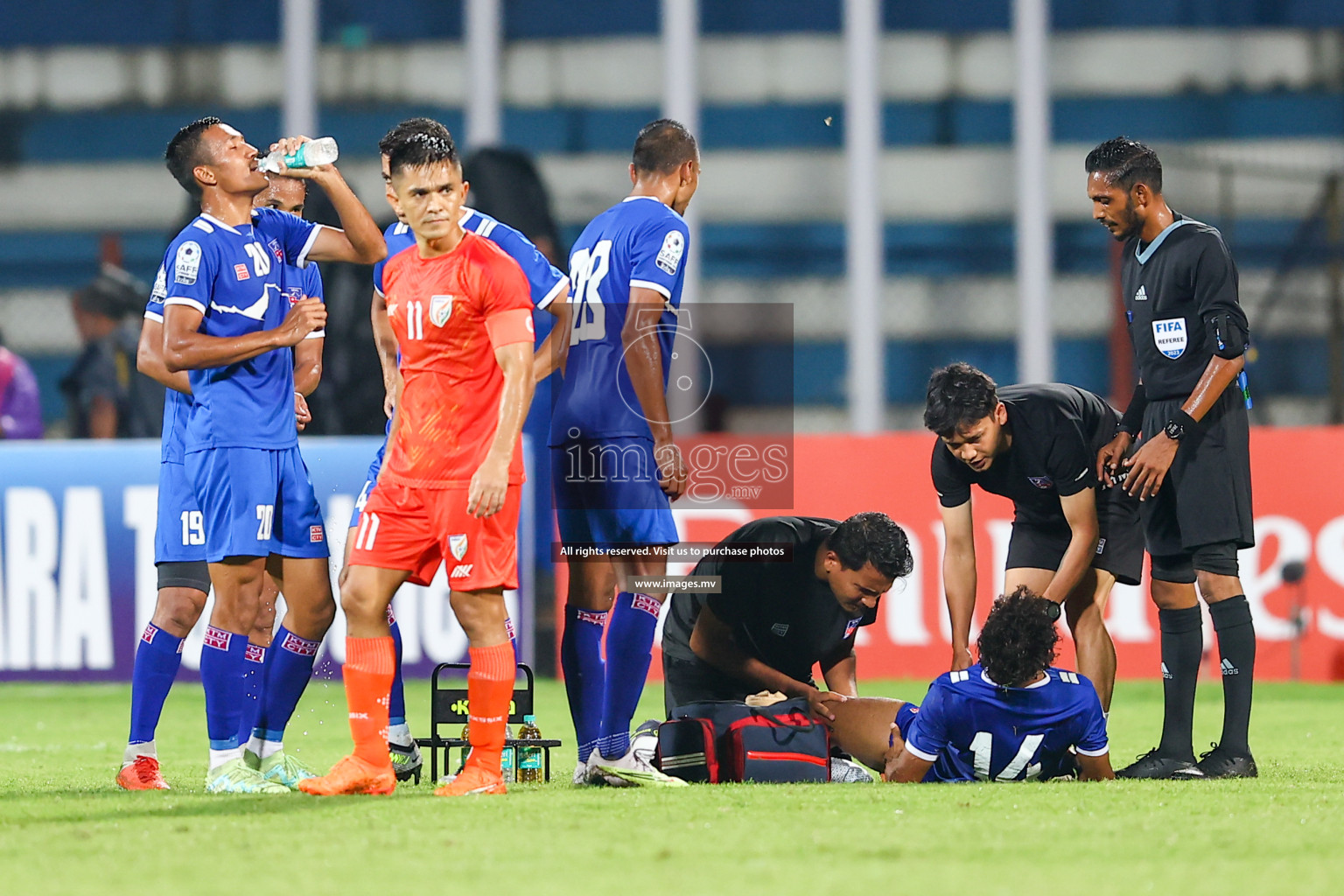 Nepal vs India in SAFF Championship 2023 held in Sree Kanteerava Stadium, Bengaluru, India, on Saturday, 24th June 2023. Photos: Nausham Waheed, Hassan Simah / images.mv