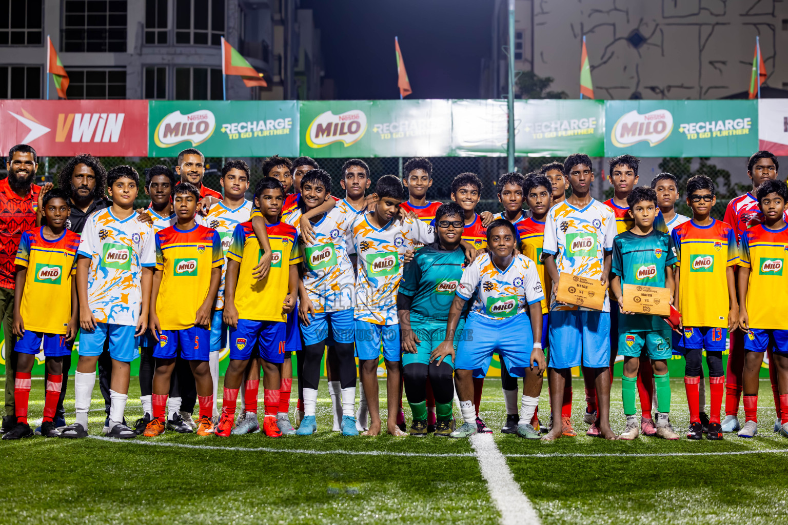 Arena vs Hawks in the Final of Milo Sector League 2025 was held in Rehendhi Futsal Ground, Hulhumale', Maldives on Tuesday, 18th November 2025. Photos: Nausham Waheed  / images.mv