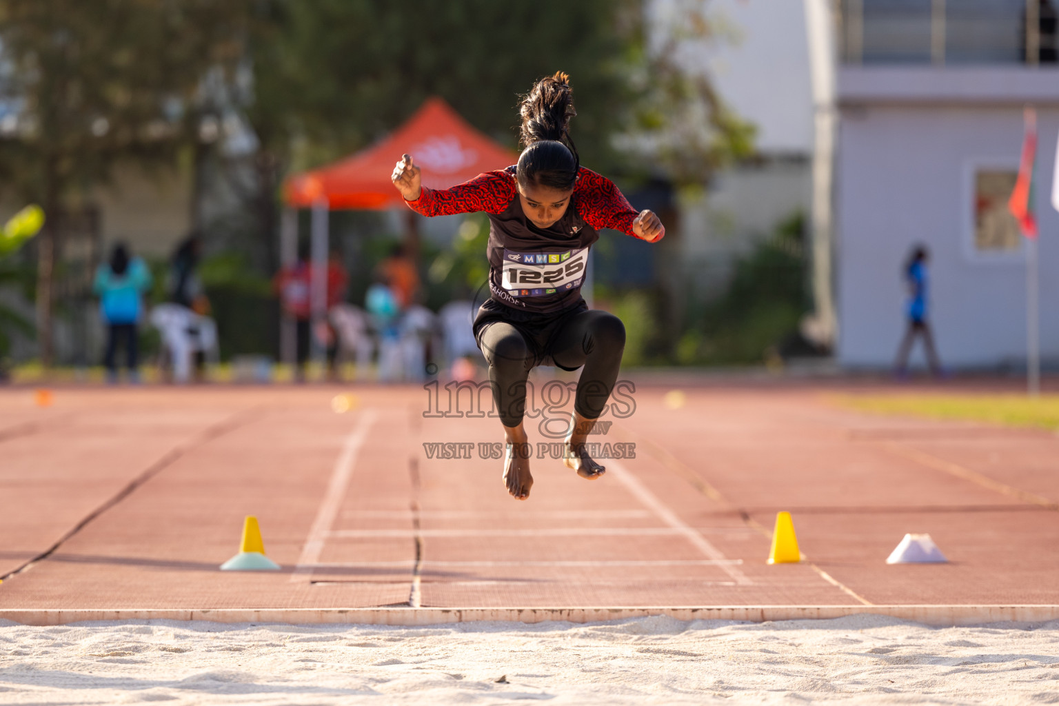 Day 4 of MWSC Interschool Athletics Championships 2024 held in Hulhumale Running Track, Hulhumale, Maldives on Tuesday, 12th November 2024. Photos by: Ismail Thoriq / Images.mv