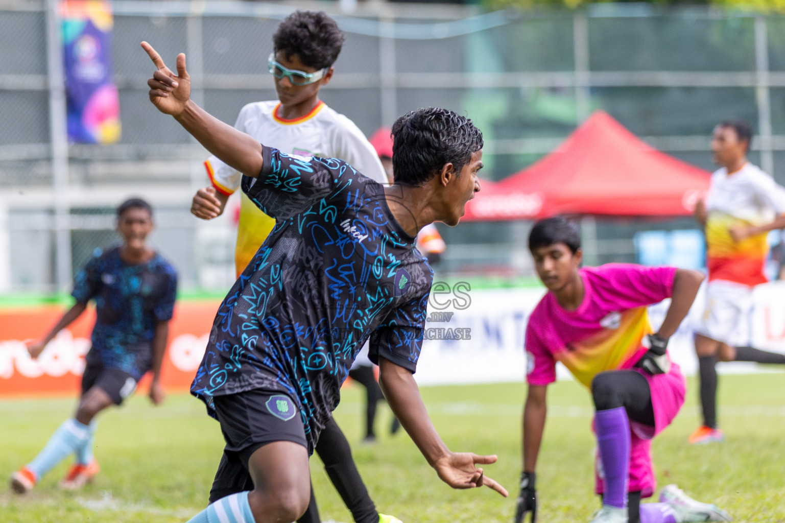 Club Eagles vs Super United Sports (U14) in Day 4 of Dhivehi Youth League 2024 held at Henveiru Stadium on Thursday, 28th November 2024. Photos: Shuu Abdul Sattar/ Images.mv