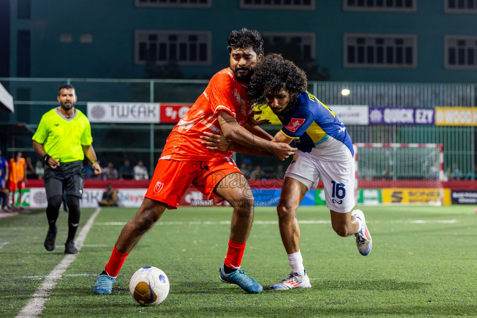 GA Nilandhoo vs GA Kanduhulhudhoo in Day 14 of Golden Futsal Challenge 2025 was held on Saturday, 18th January 2025, in Hulhumale', Maldives. Photos: Nausham Waheed / images.mv