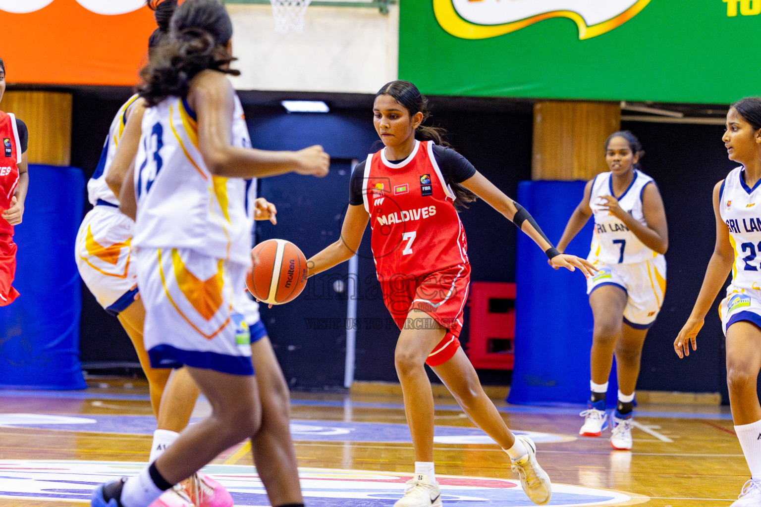 Maldives vs SriLanka in Day 2 of Under 16 Woman's Asian Cup SABA Qualifiers 2025 was held in Social Center, Male', Maldives on Friday, 13th June 2025. Photos: Nausham Waheed / images.mv
