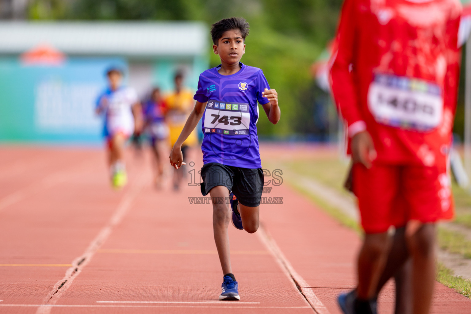 Day 3 of MWSC Interschool Athletics Championships 2024 held in Hulhumale Running Track, Hulhumale, Maldives on Monday, 11th November 2024. 
Photos by: Hassan Simah / Images.mv