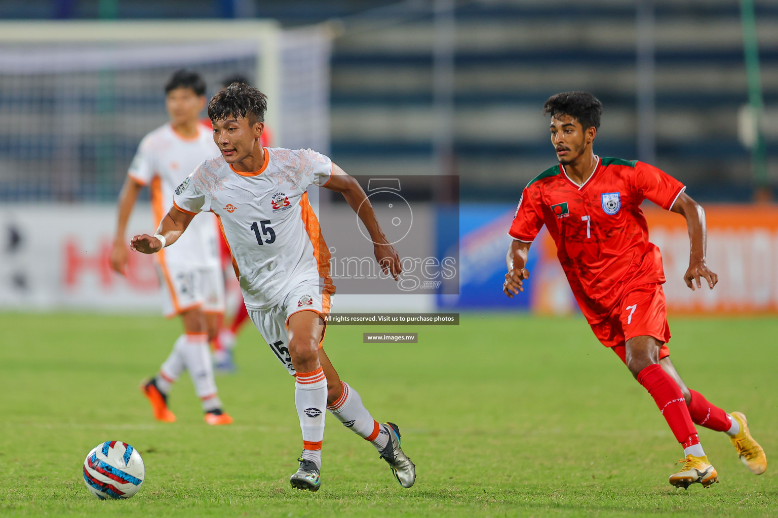 Bhutan vs Bangladesh in SAFF Championship 2023 held in Sree Kanteerava Stadium, Bengaluru, India, on Wednesday, 28th June 2023. Photos: Nausham Waheed / images.mv