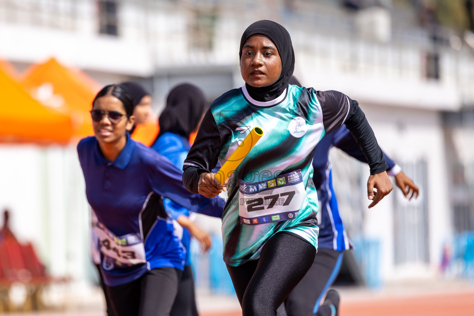 Day 6 of MWSC Interschool Athletics Championships 2024 held in Hulhumale Running Track, Hulhumale, Maldives on Thursday, 14th November 2024. Photos by: Ismail Thoriq / Images.mv