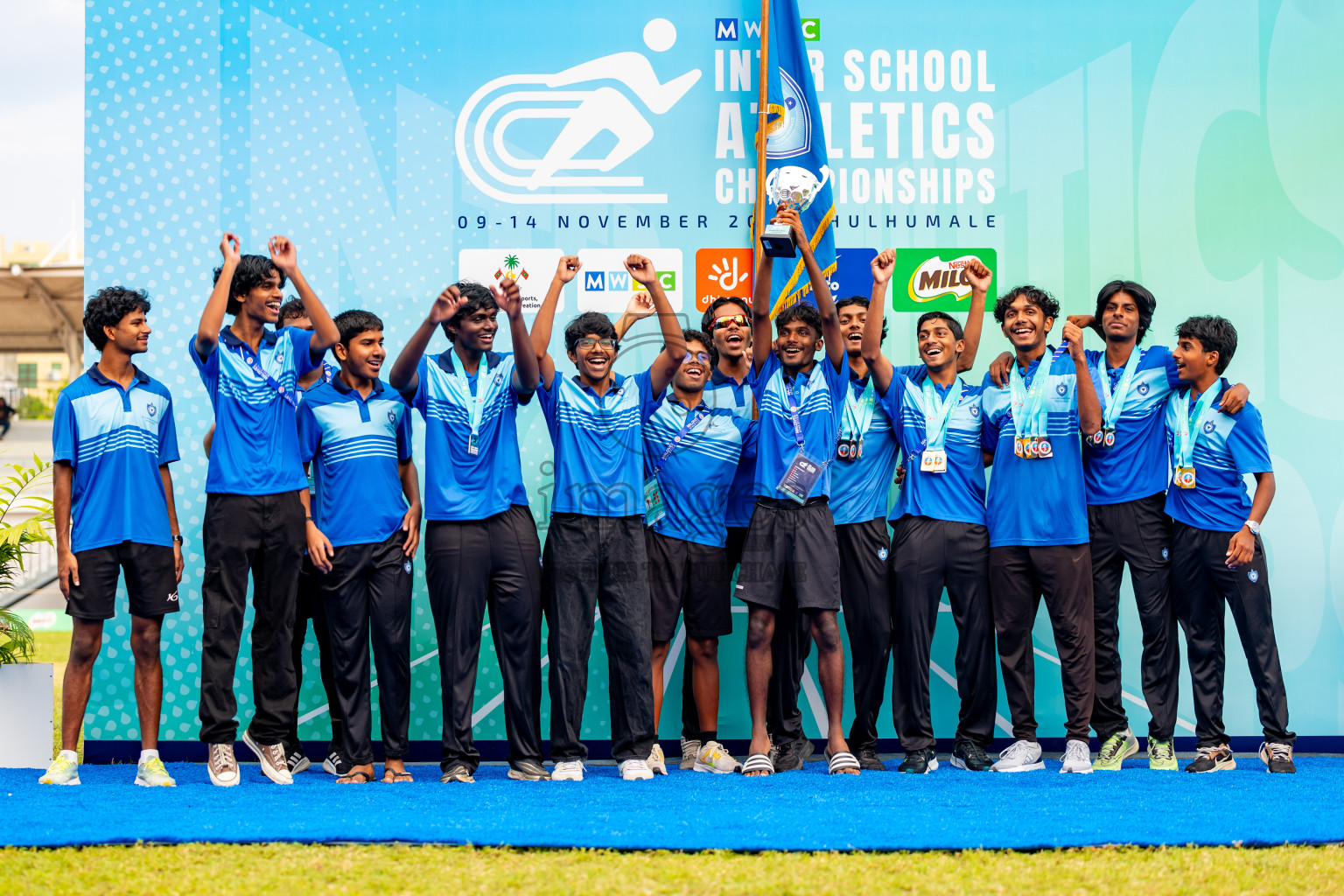 Day 6 of MWSC Interschool Athletics Championships 2024 held in Hulhumale Running Track, Hulhumale, Maldives on Thursday, 14th November 2024. Photos by: Nausham Waheed / Images.mv