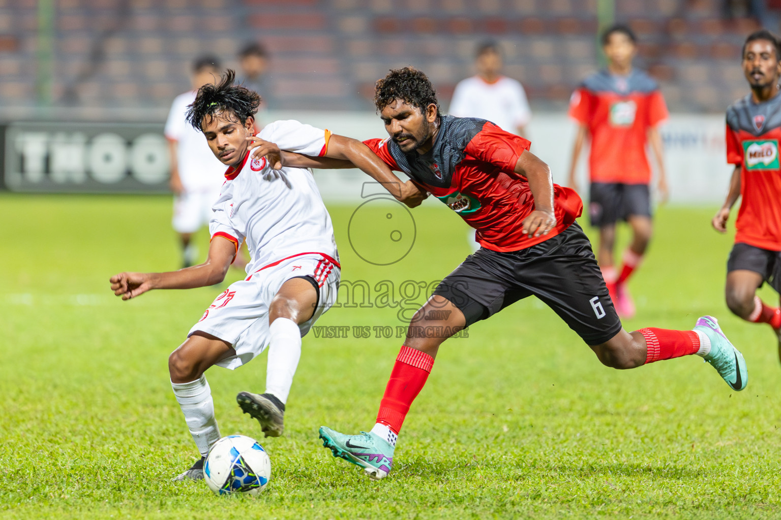 TC Sports Club vs Buru Sports Club in Under 19 Youth Championship 2024 was held at National Stadium in Male', Maldives on Wednesday, 12th June 2024. Photos: Mohamed Mahfooz Moosa / images.mv