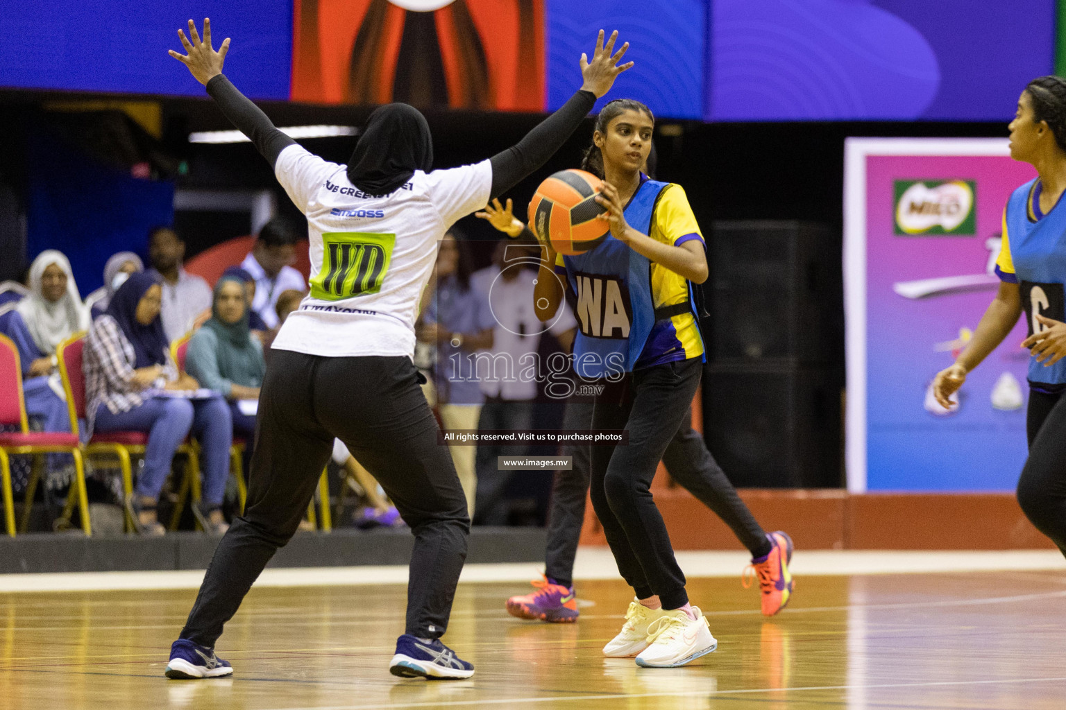 Club Green Streets vs Kulhudhufushi Y&RC in the 1st Division Final of Milo National Netball Tournament 2022 on 22nd July 2022 held in Social Center, Male', Maldives. Photographer: Shuu / images.mv