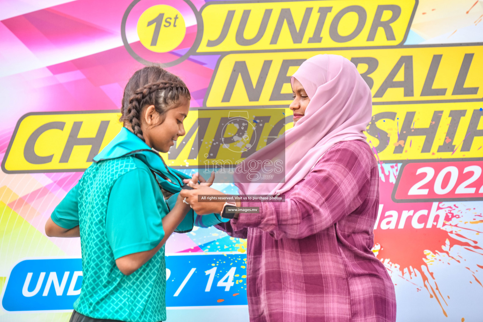 Final of Junior Netball Championship 2022 held in Male', Maldives on 19th March 2022. Photos by Nausham Waheed