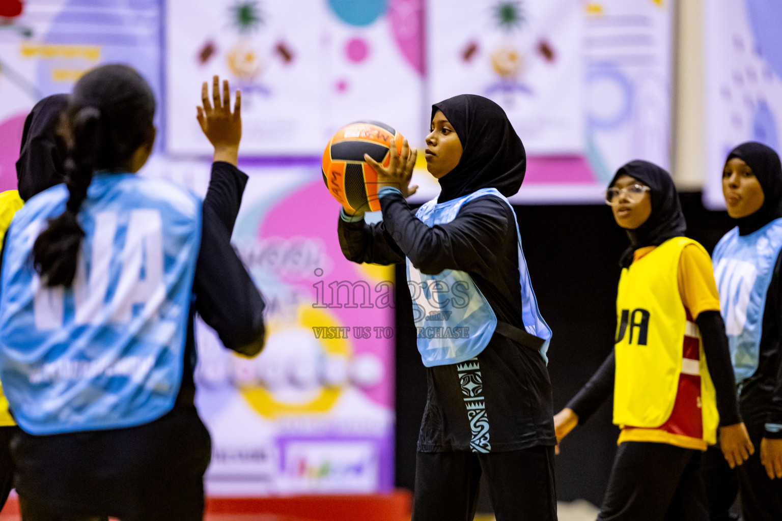 Day 1 of 25th Milo Inter-School Netball Tournament was held in Social Center at Male', Maldives on Thursday, 8th August 2024. Photos: Nausham Waheed / images.mv