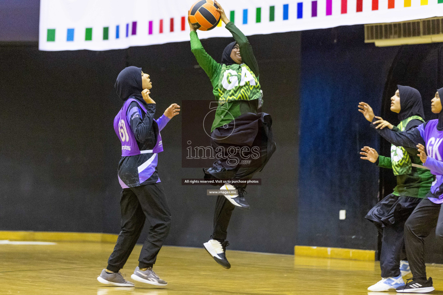 Day4 of 24th Interschool Netball Tournament 2023 was held in Social Center, Male', Maldives on 30th October 2023. Photos: Nausham Waheed / images.mv