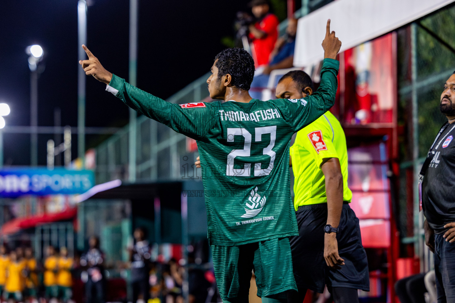 Th Thimarafushi vs Th Dhiyamigili in Day 10 of Golden Futsal Challenge 2025 was held on Tuesday, 14th January 2025, in Hulhumale', Maldives Photos: Nausham Waheed / images.mv
