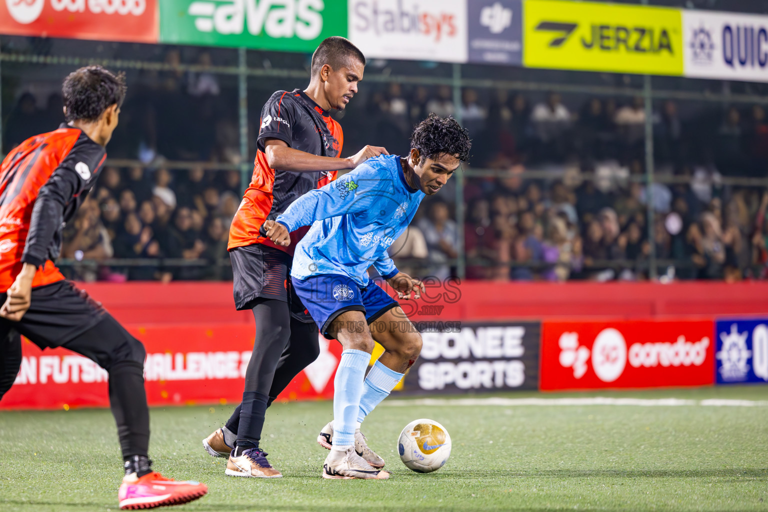 M Dhiggaru vs M Muli in Meemu Atoll Finals in Day 25 of Golden Futsal Challenge 2025 was held on Wednesday , 28th January 2025, in Hulhumale', Maldives. Photos: Ismail Thoriq / images.mv