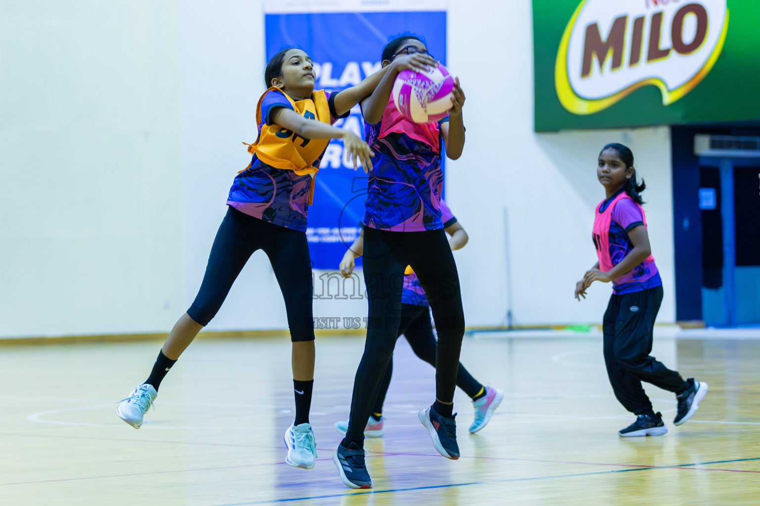 N Sports Academy B vs N Sports Academy B (U11) in Day 1 of 3rd Junior Championship - Netball association of Maldives, held at Social Center on 19th January 2025 . Photos by Shuu Abdul Sattar