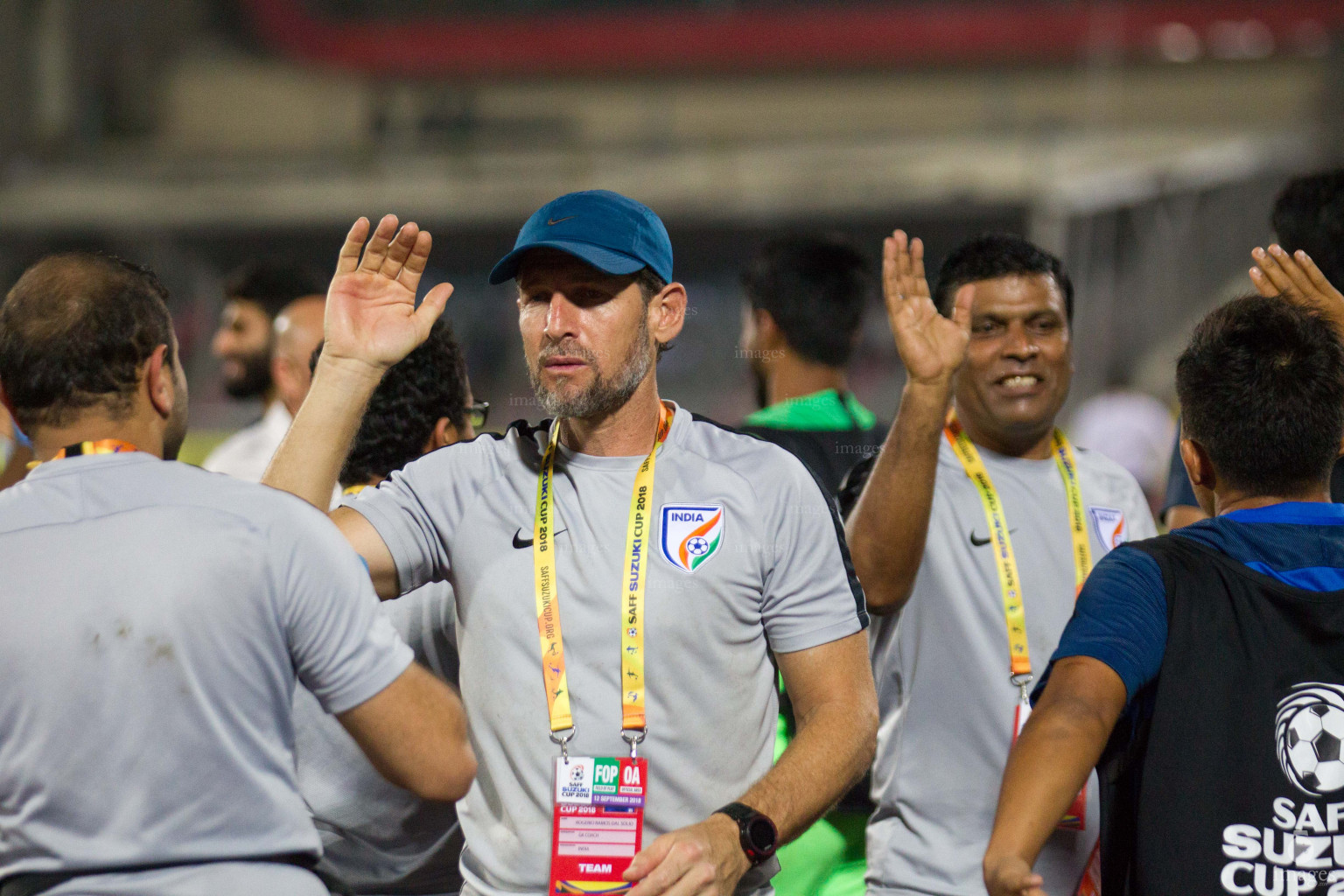 India vs Pakistan in SAFF Suzuki Cup 2018 semifinals in Dhaka, Bangladesh, Wednesday, September 12, 2018. (Images.mv Photo/Ismail Thoriq)