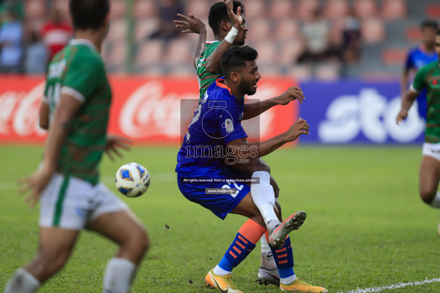 Bangladesh vs India in SAFF Championship 2021 held on 1st October 2021 in Galolhu National Stadium, Male', Maldives