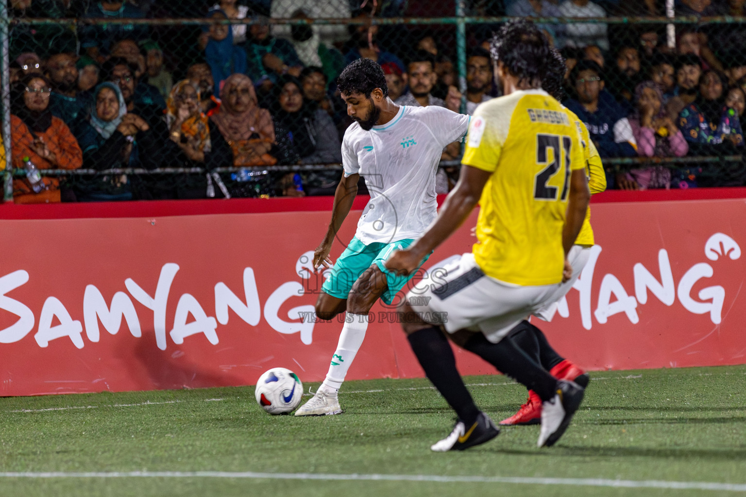 RRC vs MPL in the Semi Finals of Club Maldives Cup 2024 held in Rehendi Futsal Ground, Hulhumale', Maldives on Monday, 14th October 2024. Photos: Hassan Simah / images.mv