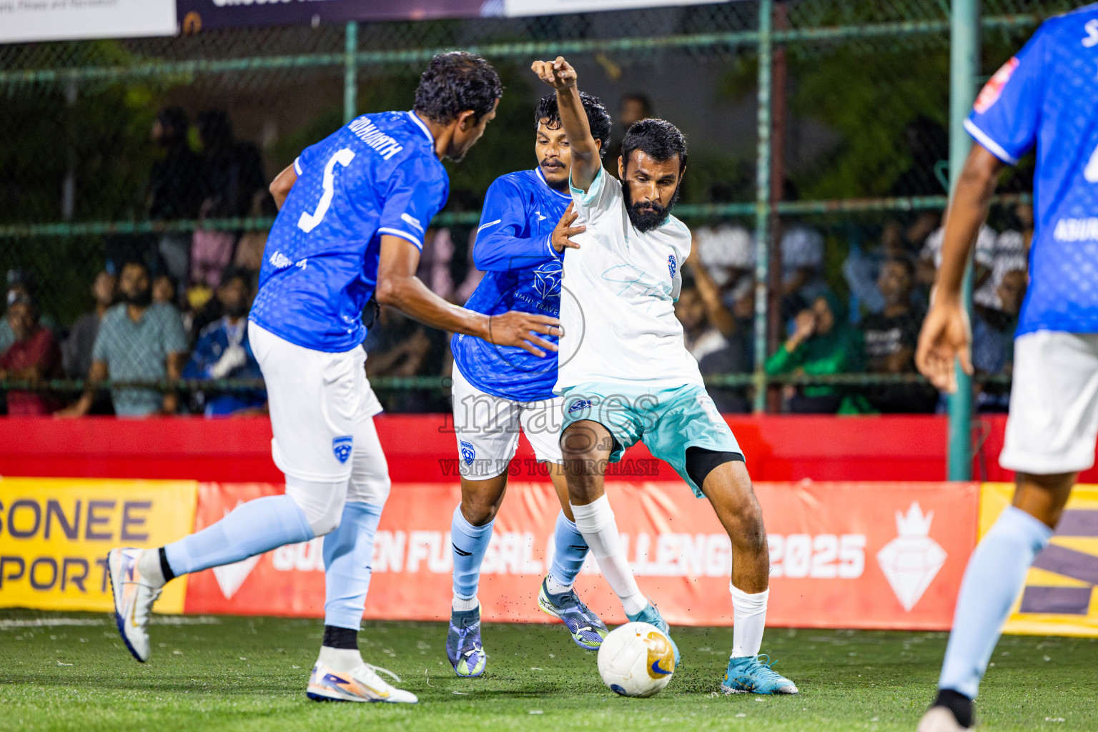 ADh Mahibadhoo vs ADh Omadhoo in Day 15 of Golden Futsal Challenge 2025 was held on Sunday, 19th January 2025, in Hulhumale', Maldives. Photos: Nausham Waheed / images.mv