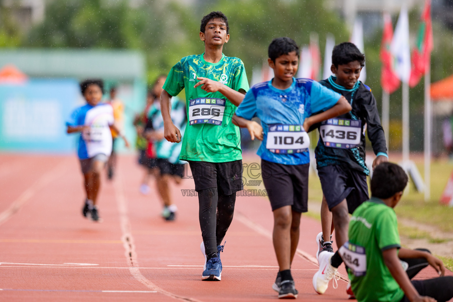 Day 3 of MWSC Interschool Athletics Championships 2024 held in Hulhumale Running Track, Hulhumale, Maldives on Monday, 11th November 2024. 
Photos by: Hassan Simah / Images.mv