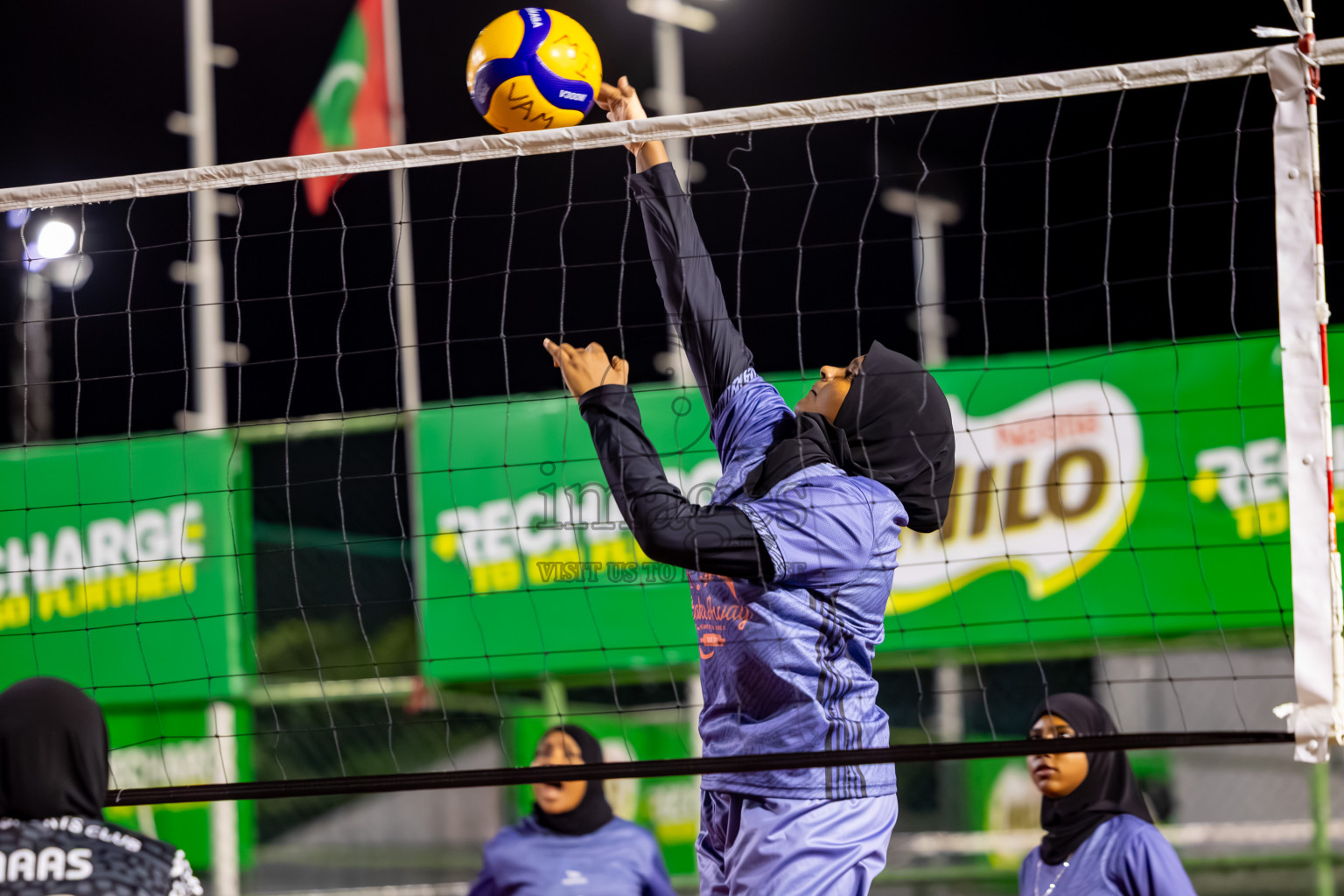 Goodies Sports Club vs Club Volleyball in Milo National Junior Volleyball Championship 2025 Day 4 was held on Tuesday, 25th November 2025 at Ekuveni Turf Court Male', Maldives. Photos: Nausham Waheed / images.mv