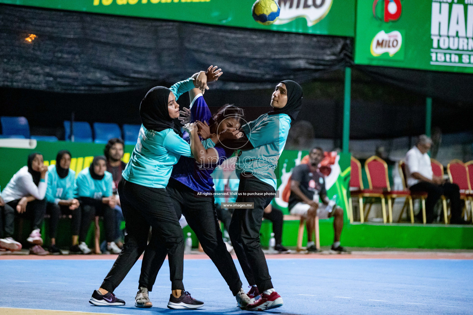 Day 8 of 7th Inter-Office/Company Handball Tournament 2023, held in Handball ground, Male', Maldives on Friday, 23rd September 2023 Photos: Hassan Simah/ Images.mv