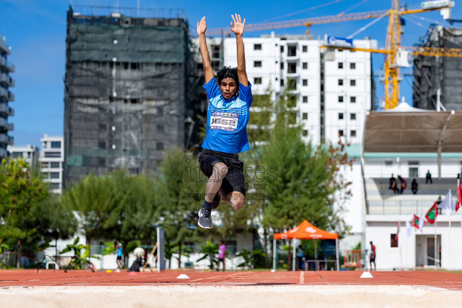 Day 2 of MWSC Interschool Athletics Championships 2024 held in Hulhumale Running Track, Hulhumale, Maldives on Sunday, 10th November 2024. 
Photos by:  Hassan Simah / Images.mv