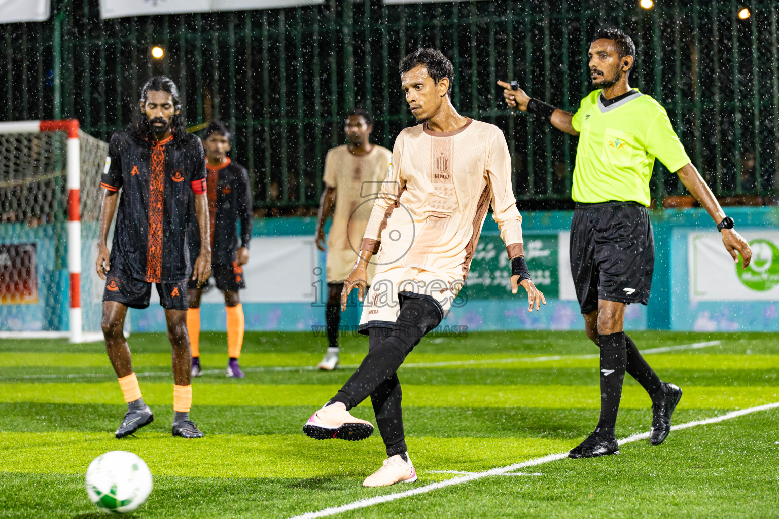The Dee Ess Kay vs Dee Cee Jay Sc in Day 3 of Laamehi Dhiggaru Ekuveri Futsal Challenge 2025 was held on Saturday, 26th July 2025, at Dhiggaru Futsal Ground, Dhiggaru, Maldives Photos: Areef Adam / images.mv