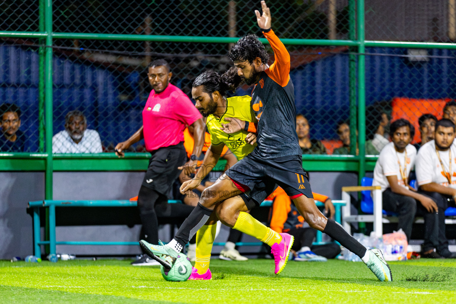 FC Calms vs Xephyrs in Day 1 of Quarter Finals of BG Futsal Challenge 2024 was held on Friday , 29th March 2024, in Male', Maldives Photos: Nausham Waheed / images.mv