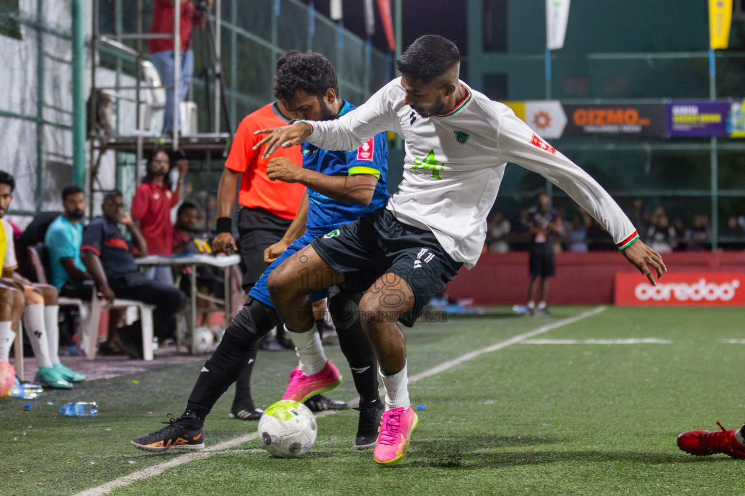 H.Dh Makunudhoo vs H.Dh Finey in Day 6 of Golden Futsal Challenge 2024 was held on Saturday, 20th January 2024, in Hulhumale', Maldives Photos: Mohamed Mahfooz Moosa / images.mv