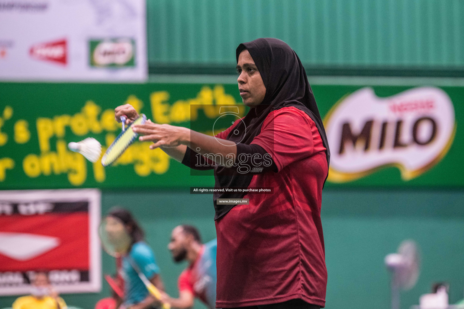 Day 4 of Badminton association mixed group championship 2021 held in Male', Maldives Photos by Nausham Waheed