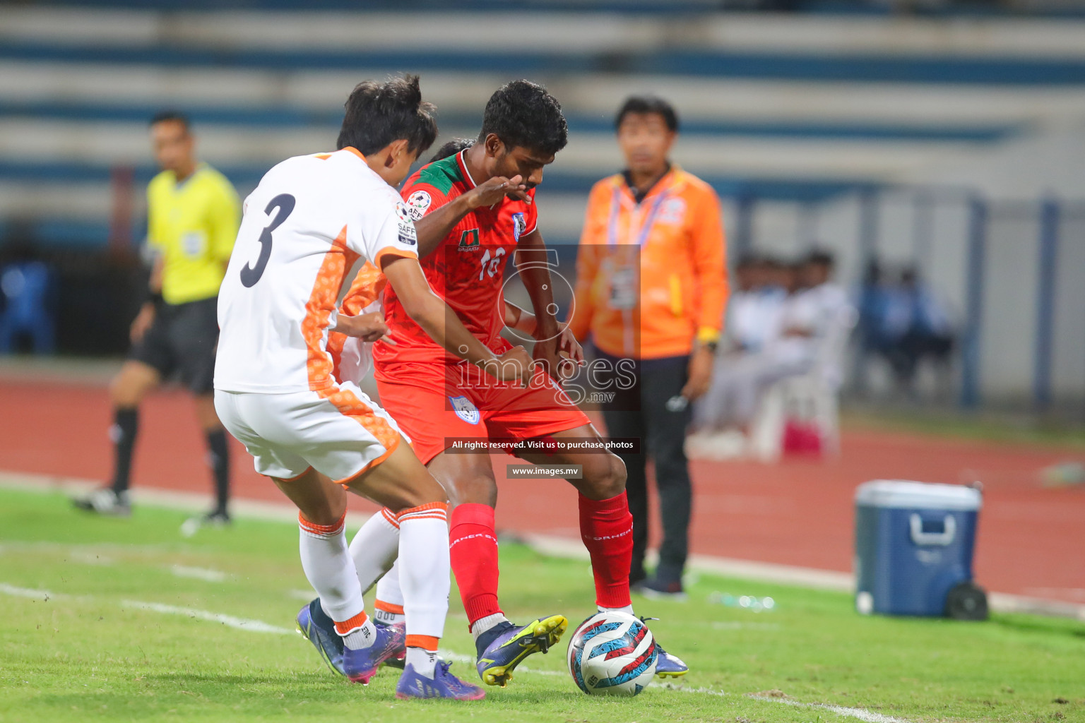 Bhutan vs Bangladesh in SAFF Championship 2023 held in Sree Kanteerava Stadium, Bengaluru, India, on Wednesday, 28th June 2023. Photos: Hassan Simah / images.mv