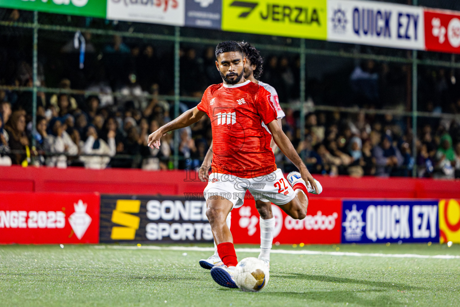 K Maafushi vs K Kaashidhoo in Kaafu Atoll Finals Day 27 of Golden Futsal Challenge 2025 was held on Friday , 31st January 2025, in Hulhumale', Maldives. Photos: Nausham Waheed / images.mv
