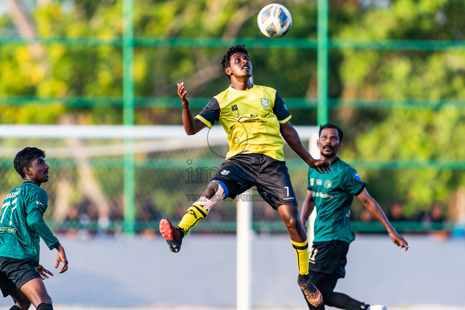 Baburu SC vs Kanmathi Juniors from Semi Final of Manadhoo Council Cup 2024 in N Manadhoo Maldives on Sunday, 25th February 2023. Photos: Nausham Waheed / images.mv