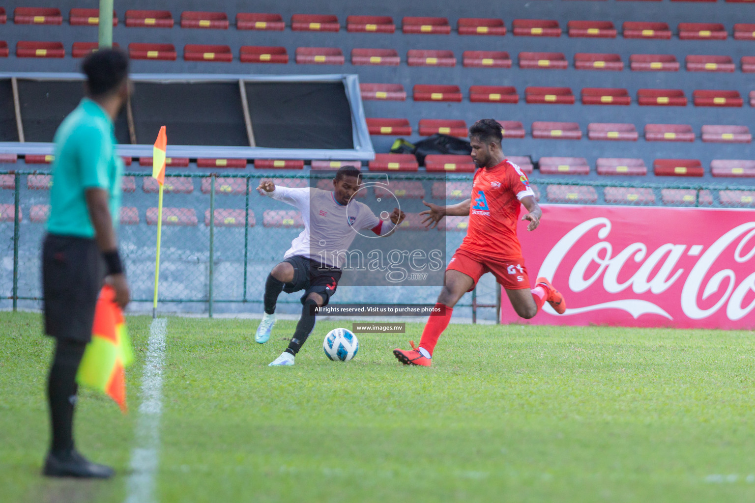 Tent Sports Club vs Club PK in 2nd Division 2022 on 13th July 2022, held in National Football Stadium, Male', Maldives  Photos: Hassan Simah / Images.mv