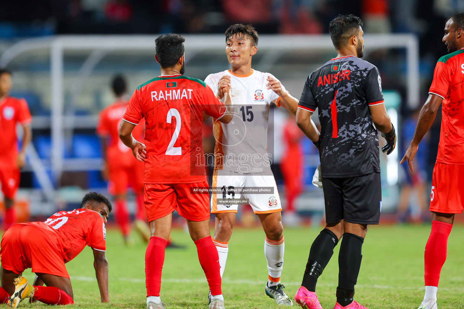 Bhutan vs Bangladesh in SAFF Championship 2023 held in Sree Kanteerava Stadium, Bengaluru, India, on Wednesday, 28th June 2023. Photos: Nausham Waheed, Hassan Simah / images.mv