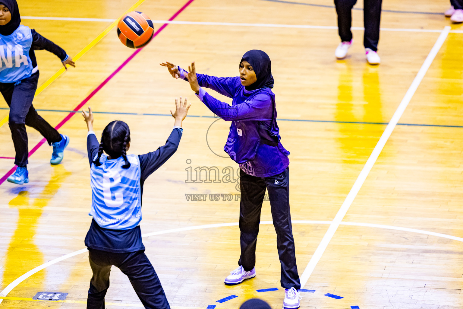 Day 3 of 25th Inter-School Netball Tournament was held in Social Center at Male', Maldives on Sunday, 11th August 2024. Photos: Nausham Waheed / images.mv