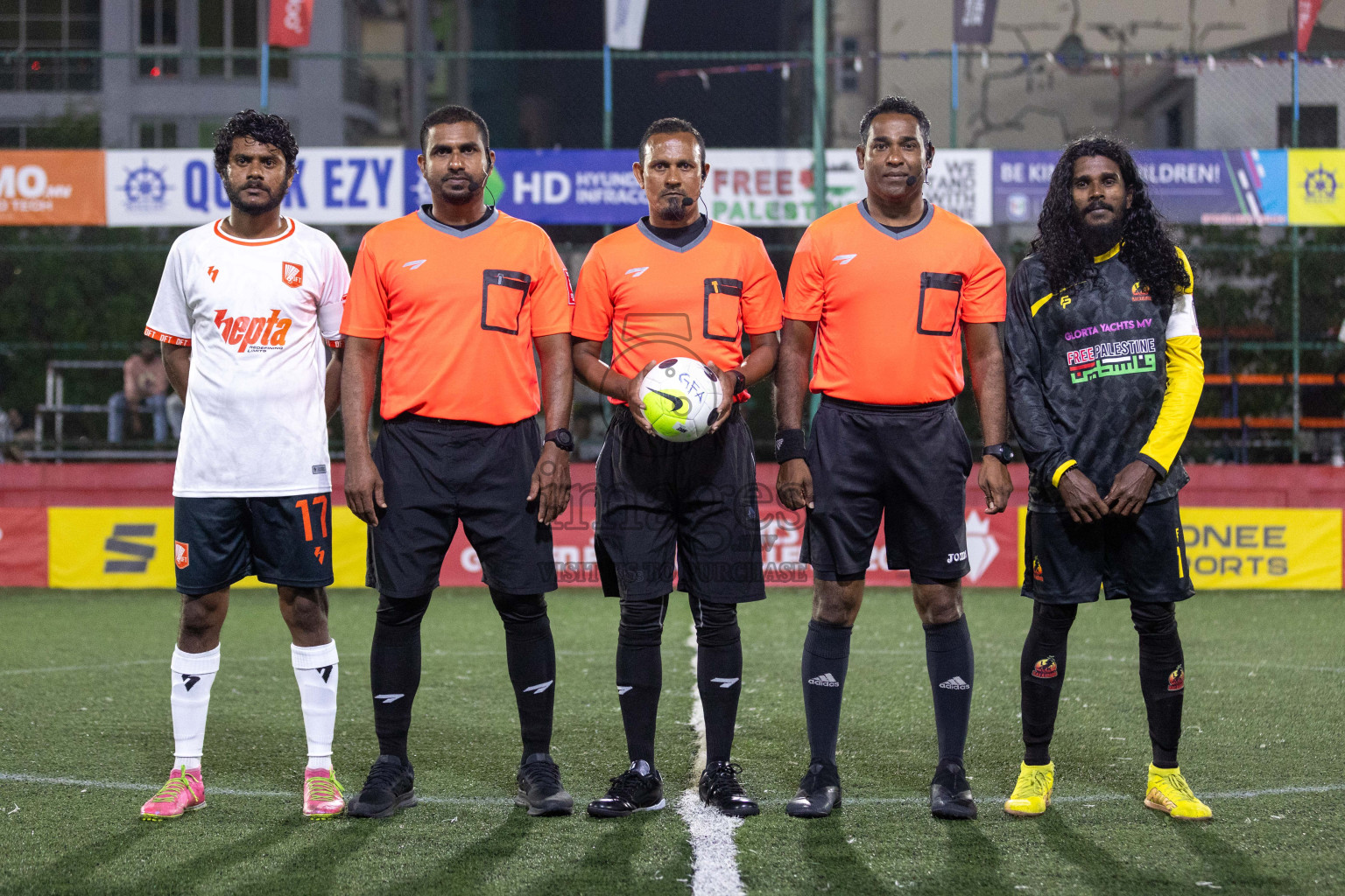 L Kalaidhoo vs L Dhanbidhoo in Day 16 of Golden Futsal Challenge 2024 was held on Tuesday, 30th January 2024, in Hulhumale', Maldives Photos: Nausham Waheed / images.mv