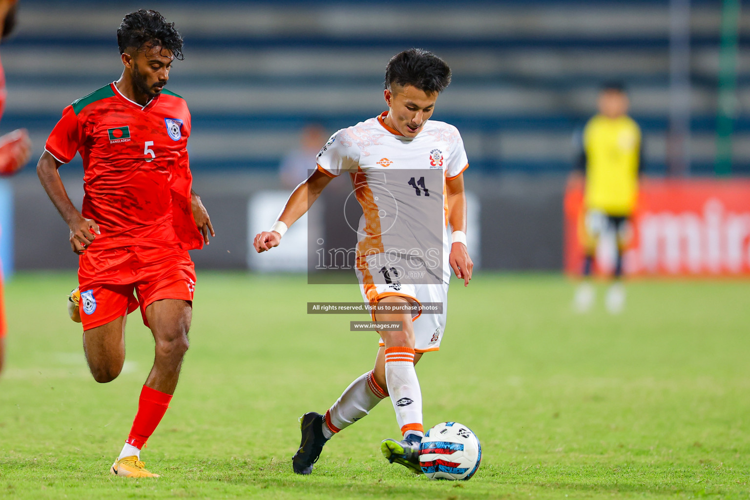 Bhutan vs Bangladesh in SAFF Championship 2023 held in Sree Kanteerava Stadium, Bengaluru, India, on Wednesday, 28th June 2023. Photos: Nausham Waheed, Hassan Simah / images.mv